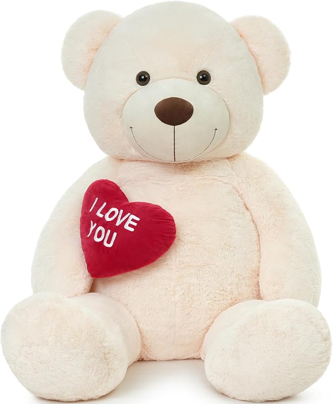 MaoGoLan Big Teddy Bear 6 Feet for Girlfriend - I Love You Red Heart Giant Stuffed Animal - Huge Valentines Plush for Boyfriend,Wife,Lover - Valentine's, Anniversary, Birthday