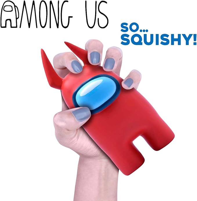 Among Us Mega SquishMe – Official Red Devil Squishy Toy – Large 7″ Stress Relief & Collectible Character