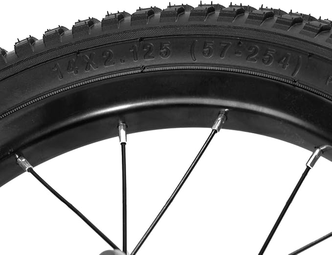 JOYSTAR 12 14 16 18 20 Inch Kids Bike Front Wheels Replacement Bicycle Wheels with 12-20 Inch Solid Air Rubber Tire & Inner Tube Don't Fit Huffy Bike Black & White