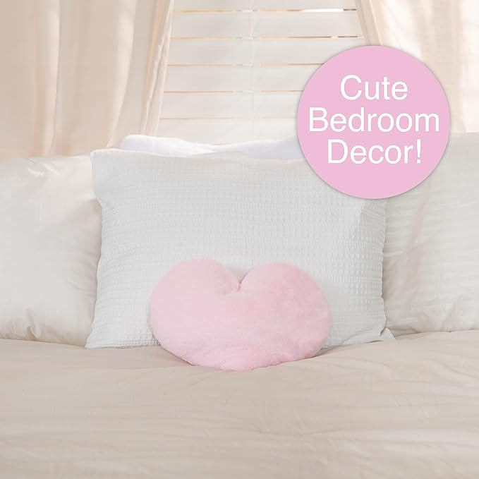 1i4 Group Cozy Microwavable Plush Toys - Heated Stuffed Heart Shape - Heatable Coolable Bedtime Comfort Plushie - Pink
