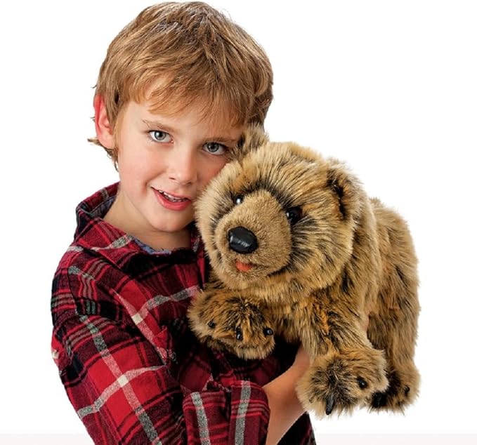 Folkmanis Grizzly Bear Hand Puppet Light Brown, 1 EA