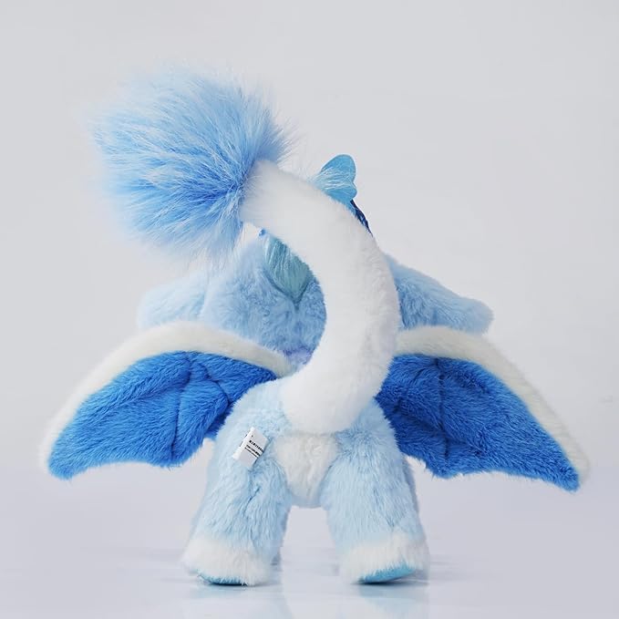 Wizarding Forest Fairy Plush Doll Series, 9 inch Fantasy Collectible Plush Toy with Wings and Tail, Soft Stuffed Animal for Kids, Girls, and Collectors - Blue Mist Elf