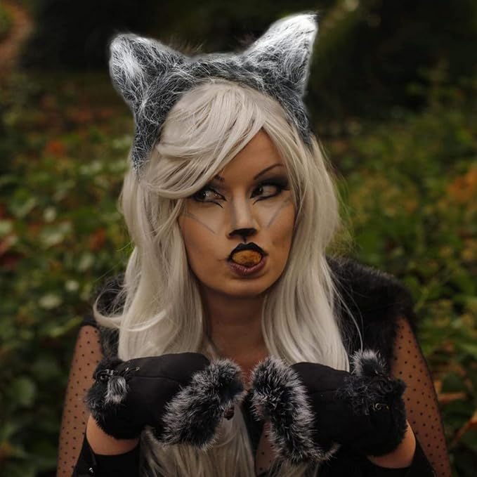Plush Animal Ears and Horns Headband-Halloween Christmas Festival Theme Party Animal Cosplay Costume Headbands