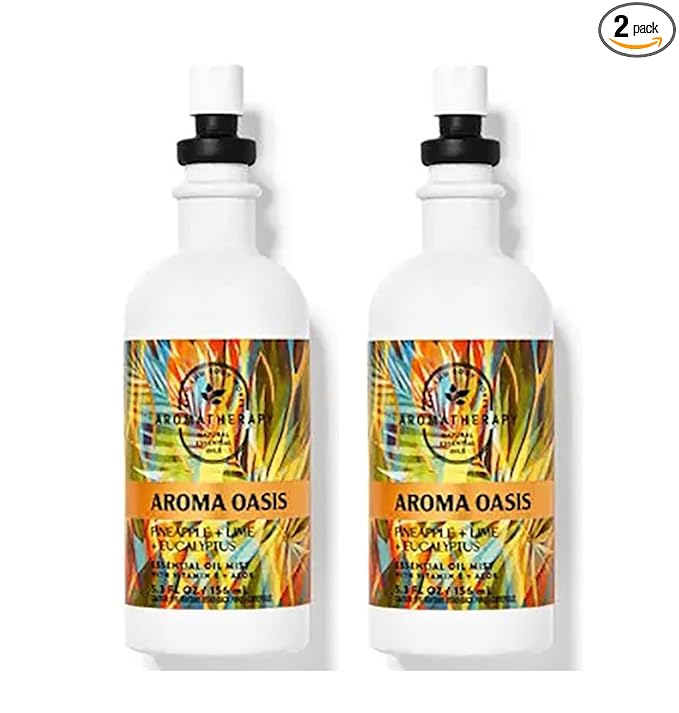 Bath & Body Works Aromatherapy Pillow Mist, 5.3 Fl Oz, 2-Pack (Pineapple Lime Eucalyptus)