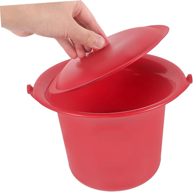 Cabilock Riser Spittoon Bucket Buckets with Lids Portable Toilet Travel Pee Bottle Potty Urinal Pot Chinese Chamber Pot Spittoon Bedroom Urinal Toilet Basin Enamel Bucket Pp Travel Potty