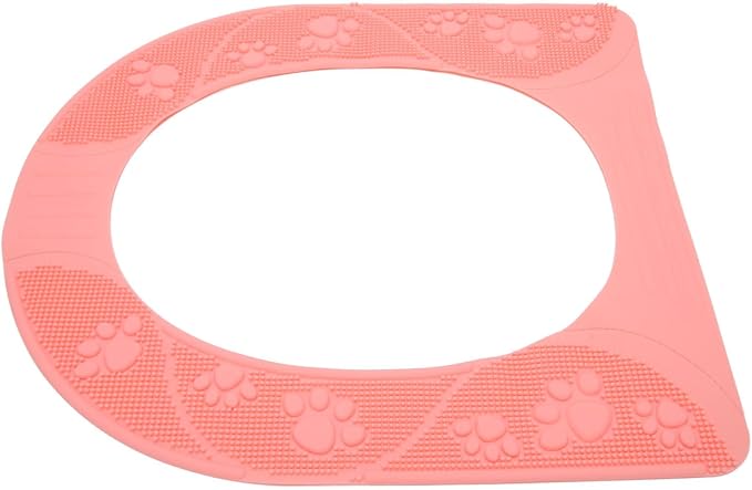 Universal Toilet Seat Cover Washable Silicone Non Slip Toilet Seat Pad Durable Soft Comfortable for Elderly Children Bathroom Home 39.5x34cm (Pink)
