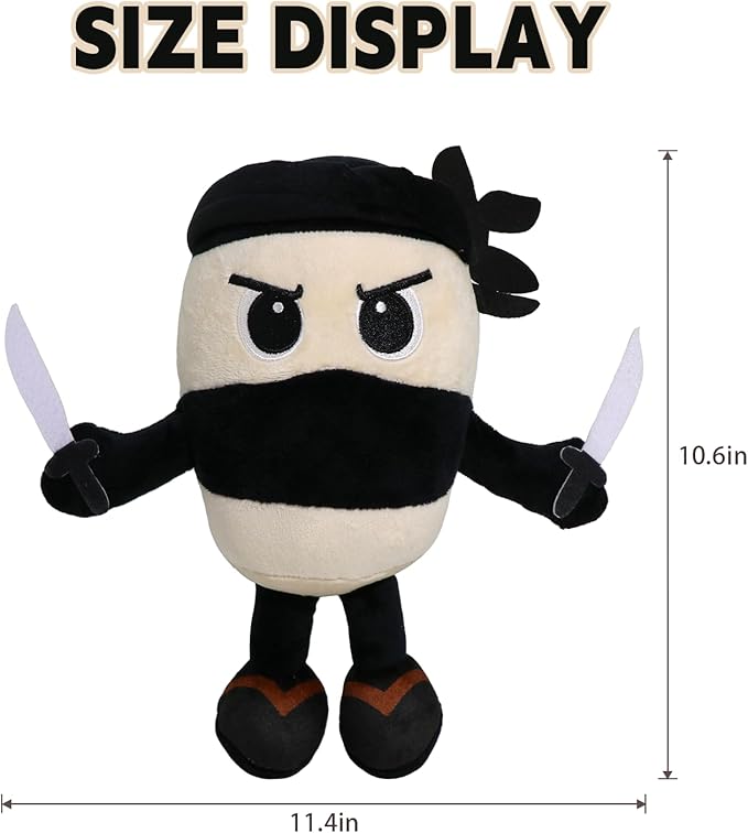 Italian Brainrot Plush, 9.8inch Cappuccino Assassino,Cute Stuffed Figure Doll for Kids and Adults Inspired Plush Toy