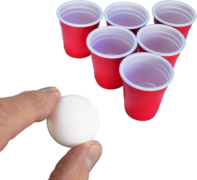 World's Smallest Beer Pong, Red, Miniature