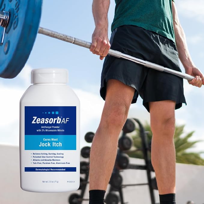 Zeasorb Super Absorbent Antifungal Treatment Powder for Jock Itch, Dermatologist Recommended, Attacks and Absorbs Moisture, Patented Odor Control Technology, with Bentonite Clay and Aloe, 2.5 oz