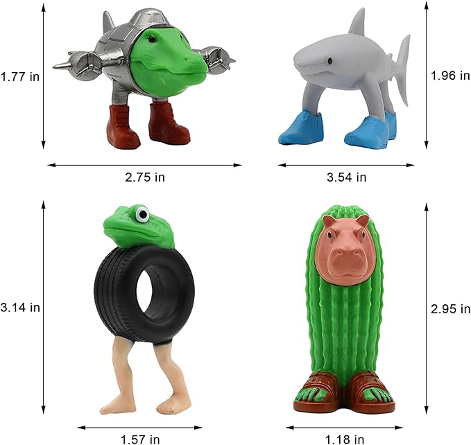 2025 New Italian Brainrot Toy Tralero Tralala Figure Desktop Decoration Tung Tung Tung Sahur Figurine, 8 PCS Italian Brainrot Figures for Cake Toppers Birthday Gifts for Fans