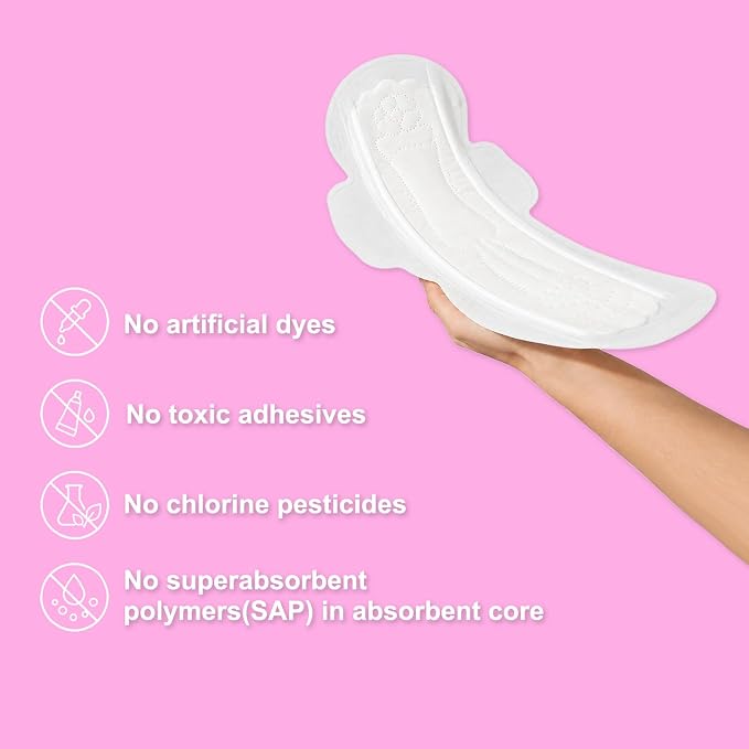10 Count Premium Postpartum Pads with Wings, Leak Proof Feminine Care Maxi Pads, Stays Securely in Place, Maximum Absorbency, Postpartum Maternity Pads, Ultra Soft, Ultra Thin(Pink)