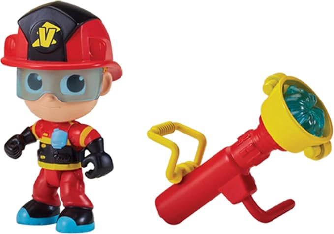 BANDAI Vlad & Niki Play Action Figure - Fireman Vlad - Articulated Action Figurine with Accessories, Multicolor, P57557