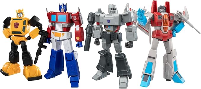 YOLOPARK Transformers Toys G1 Action Figures,AMK Series Highly Articulated Optimus Prime,Megatron,Bumblebee,Starscream Transformer Toys for Adults Boys Girls,No Converting