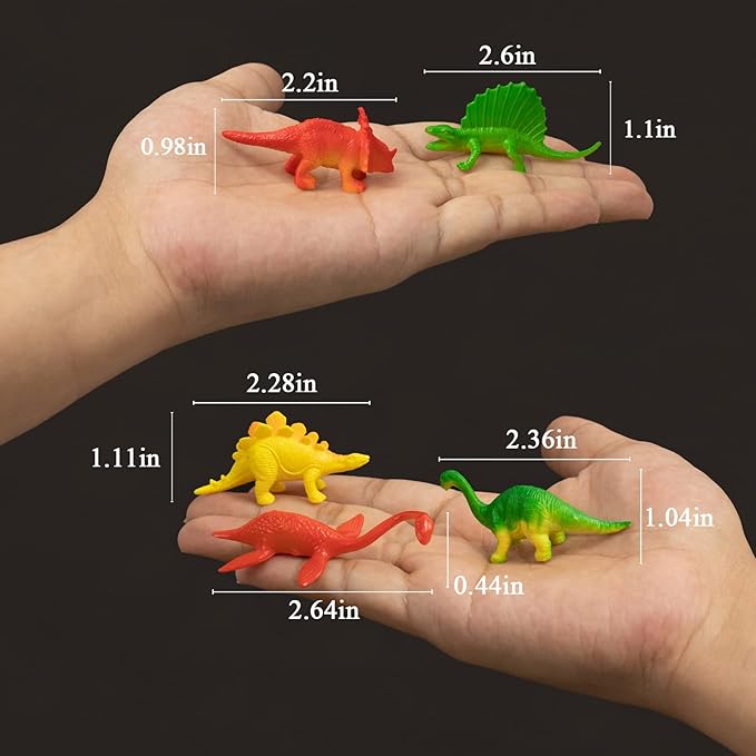 OuMuaMua Dinosaur Toys, Plastic Mini Dinosaurs Figures Toys Set, Dinosaur Birthday Party Favors, Dinsaur Cupcake Toppers for Kids and Boys, 78 Pcs (Upgrade Dinosaurs)