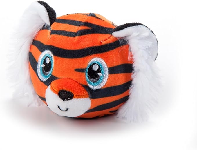 The Petting Zoo Tiger Stuffed Animal Plushie, Gifts for Kids, Squishiez Wildlife Animal Squeeze Toy, Tiger Plush Toy, 3 inches