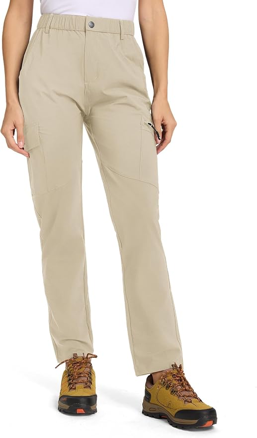 TBMPOY Women's Hiking Cargo Pants Lightweight Water Resistant Quick Dry Fishing Camping Travel Work Pant with 6 Pockets