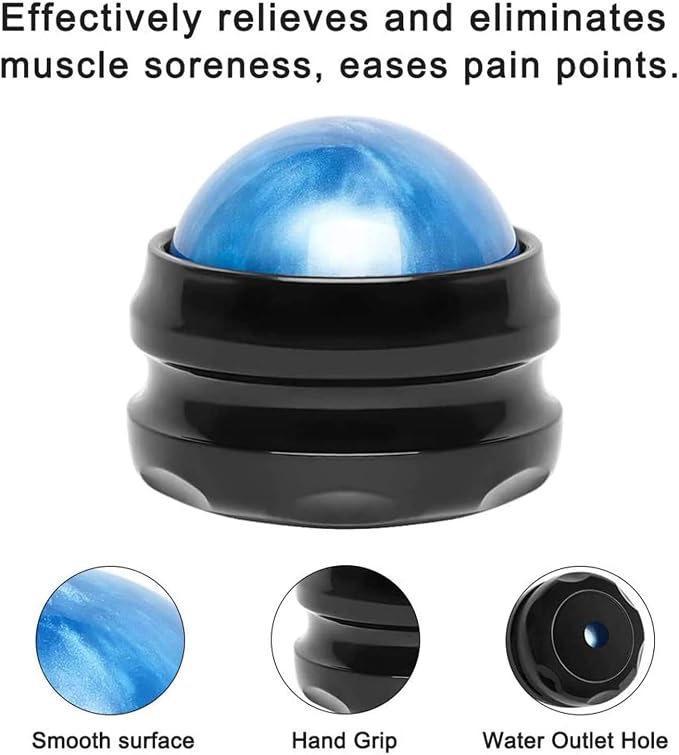 WOVTE Massage Ball, Lacrosse Balls, Self Massage Tool for Sore Muscles, Shoulders, Neck, Back, Foot, Body, Deep Tissue, Trigger Point, Muscle Knots, Yoga and Myofascial Release (Blue)