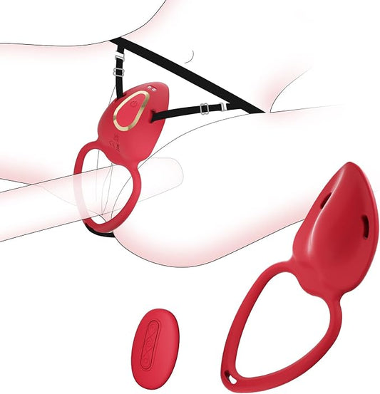 Adult Sex Toys Wearable Panty Vibrator,Female Sex Toy with 10 Vibration Modes,Vibrating Penis Ring Clitoral Stimulator,Couple Sex Toy with Remote Control Vibrators for Women Men Sexual Pleasure BDSM