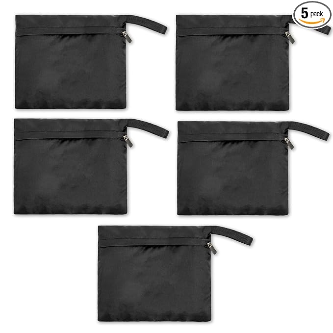 Joyo roy Small Wet Bag Mini Wet Bag Period Bag Black for Private Secret Waterproof Reusable for Girls Women Multi Use for Mama Cloth/Menstrual Pads/Sanity Cups/Breast Pads/Make Up Remover Pads