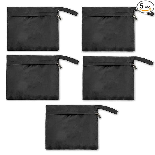 Joyo roy Small Wet Bag Mini Wet Bag Period Bag Black for Private Secret Waterproof Reusable for Girls Women Multi Use for Mama Cloth/Menstrual Pads/Sanity Cups/Breast Pads/Make Up Remover Pads