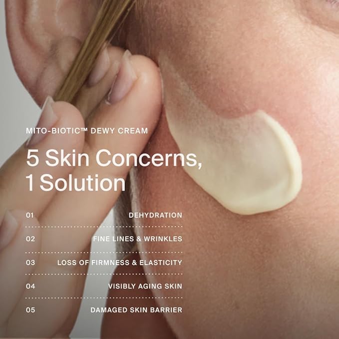 Timeline Mitopure™ - Dewy Cream Lightweight Moisturizer With Peptides to Hydrate, Plump & Protect Dry Skin - 1.7 Fl Oz