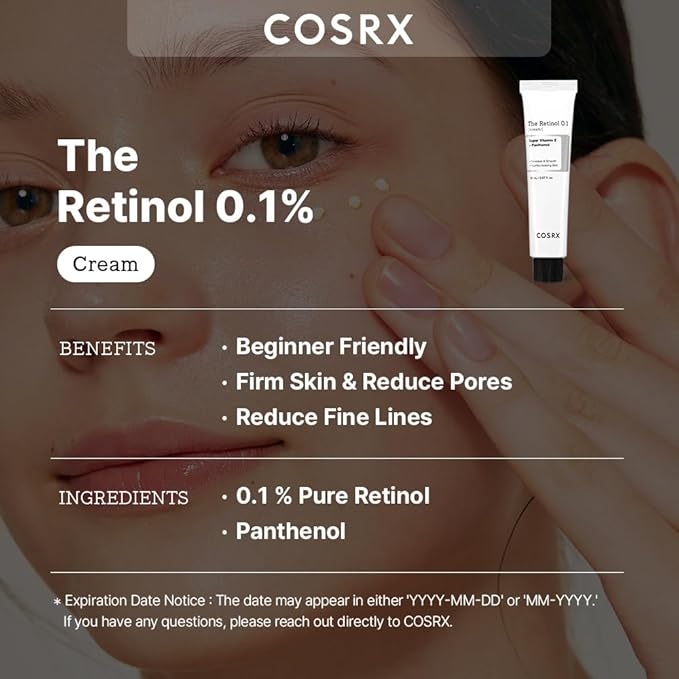 COSRX Acne and Anti-Aging Treatment Set - Acne Pimple Patch 2 Pack (48 Counts) + Retinol 0.1 Cream, Acne Treatment and Intensive Hydrating for Fine lines