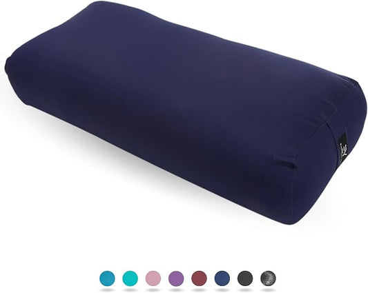 Everyday Yoga Premium Bolster, Soft & Supportive Meditation Pillow with Carry Handle, Lightweight Cushion for Restorative Yoga & Relaxation (Multi-Color)