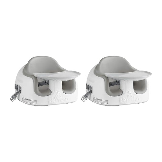 Bumbo 2 Pack 3-in-1 Multi-Seat for 6 to 36 Months, Travel Baby Feeding and Play Floor Seat, All-in-One Portable Booster with Tray & Toddler High Chair, Monsoon