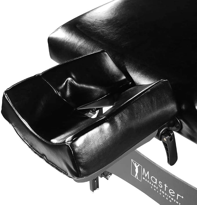 Master Massage 30” Galaxy Therma Top Portable Massage Table for Professional& Home Use, Adjustable Height Travel Massage Bed, Salon Beauty Spa Tattoo Lash Bed with Accessories (Black)