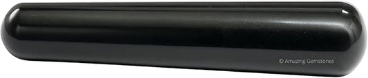 Amazing Gemstone Black Tourmaline Crystal Wand Massage Stick - Pelvic Wand Gua Sha for Adults - Crystals and Healing Stones Massage Wands for Adults Gifts (Smooth)