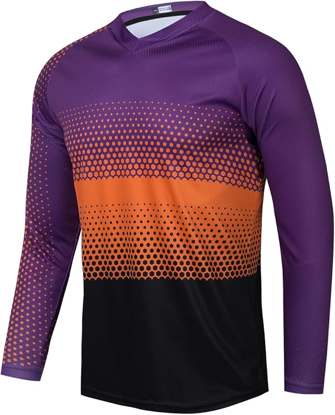 Dirt Bike Jersey for Youth, Kids Mountain Bicycle Shirt Long Sleeve Children Downhill Jerseys for Motorcycle Motocross