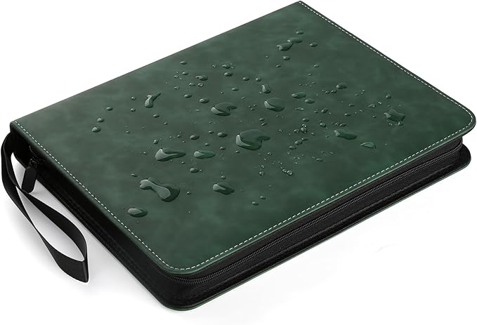 GERMUN 720 Card Binder, Premium Trading Card Binder, 9 Pocket Double Sided Pocket PU Card Collection Binder, Collector Card Album, Card Folder for MTG, TCG, Sports Cards, Game Cards (Dark Green)