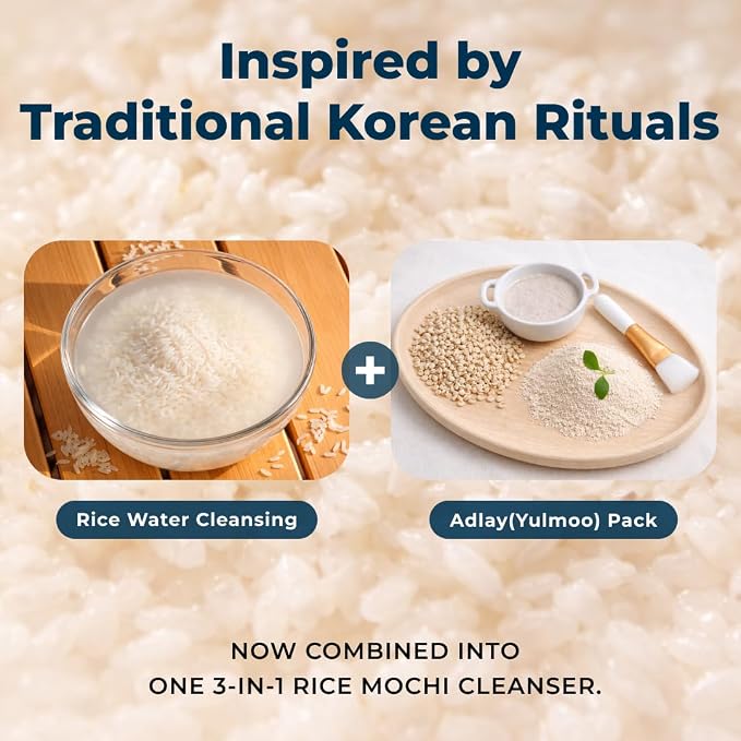 Dr.Eve Seedlab Seed& Rice Glow Reset Cleanser - Korean Rice Face Wash for Exfoliating, Deep Cleansing&Pore Care - Gentle Daily Facial Cleanser - Dermatologist Tested K-Beauty Skincare