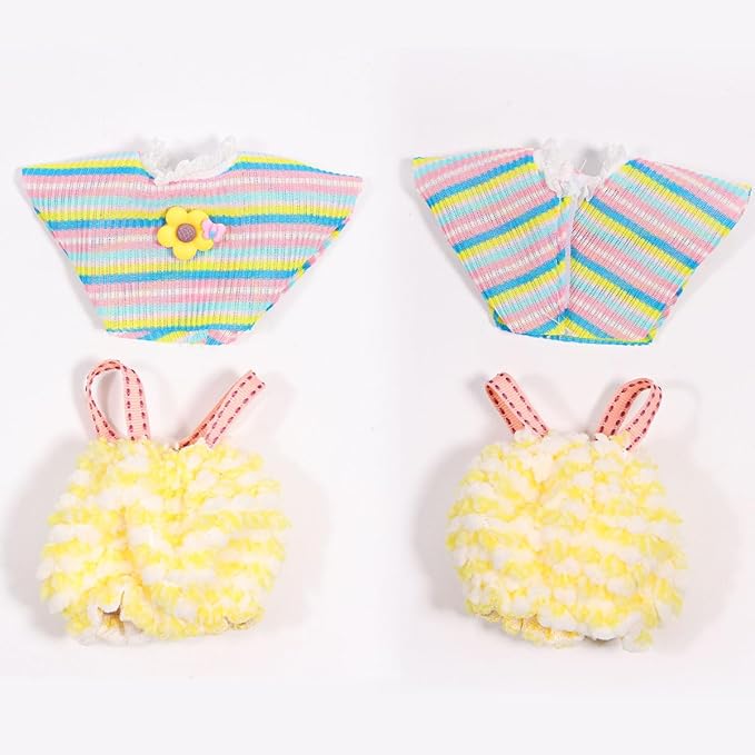 AICase for 17cm Doll Clothes/Outfit,Clothing Set for 17cm Doll,3 Piece Set Hat Clothing,Boys and Girls Stylish Adorable Clothes Accessories_06