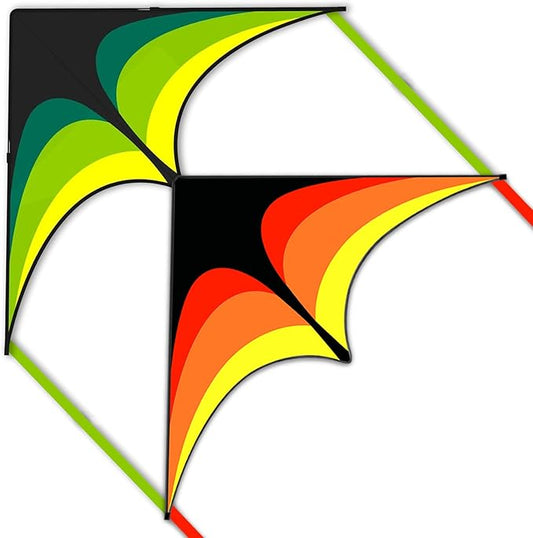 Mint's Colorful Life Delta Kite for Kids & Adults, Extremely Easy to Fly Kite for Beach Trip, Best Kites for Beginners, 300ft String Handle Included