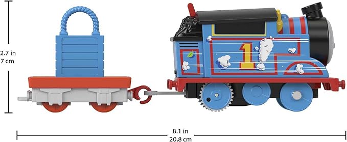 Thomas & Friends Toy Train Set Loop & Launch Maintenance Yard with Thomas Motorized Engine & Carly the Crane for Preschool Kids Ages 3+ Years