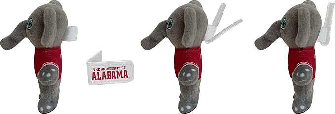 Bobbi-Dobbiez Attachable Plushie University of Alabama Big Al Mascot – Attaches to Backpacks, Bags, Shoes, Water Bottles, and More