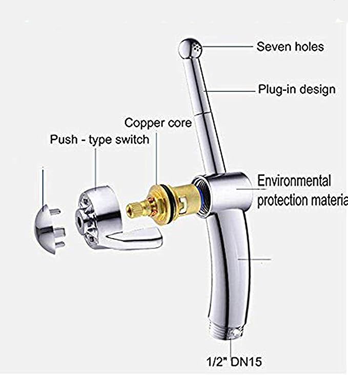 Home Shower Enema Kits Vaginal Anal Cleaner Anal Cleansing Nozzle Fit for Regulator Douche System for Men and Women, 59 inch Shower Hose