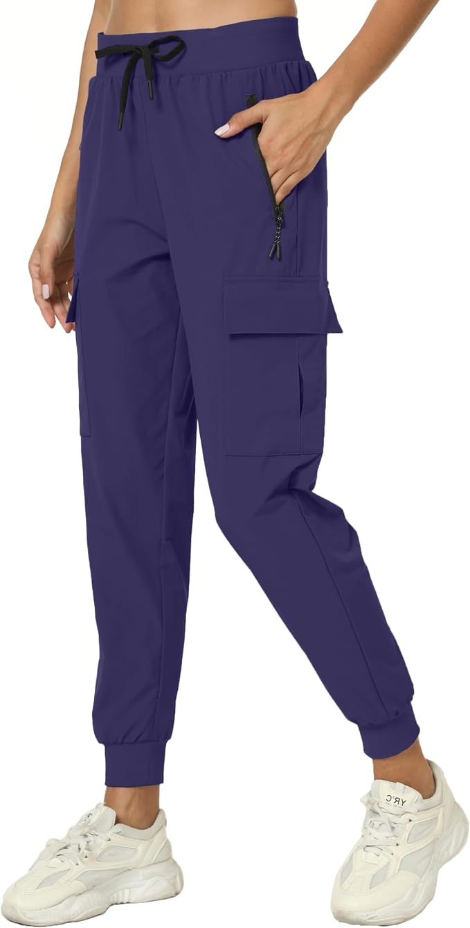 Women's Joggers Cargo Pants Lightweight Quick Dry Hiking Running Pants for Athletic Casual & Outdoor
