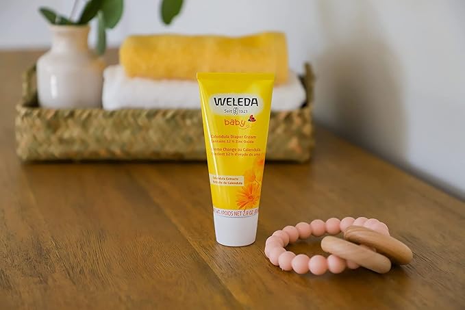Weleda Baby Calendula Diaper Cream,2.8 Fluid Ounce,Plant Rich Protection with Calendula,Chamomile,Sweet Almond Oil,Lanolin and Zinc Oxide,(Pack of 6)