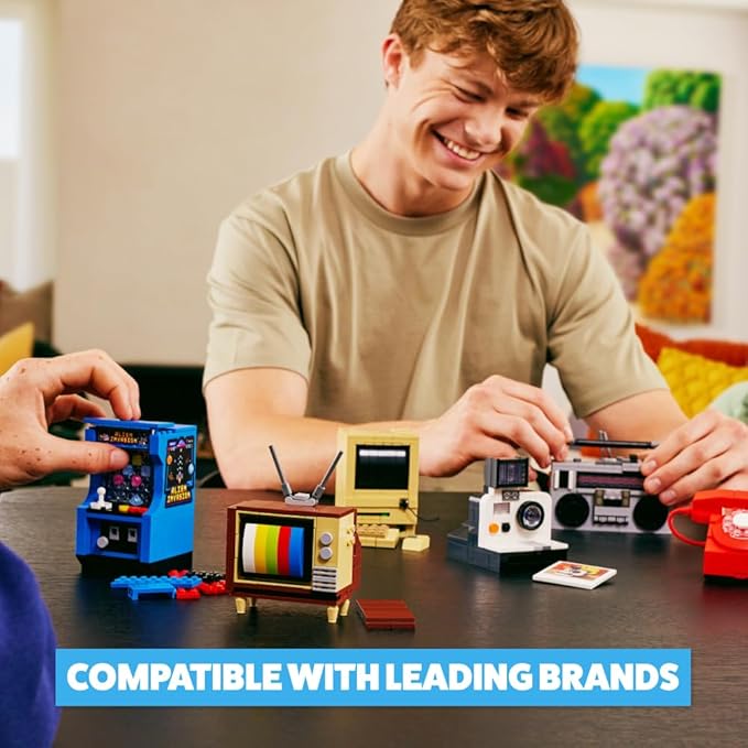 MAX Premium Retro Building Bricks Collection (Television) by ZURU, Building Bricks for Teens, Adults and Collectors. Build, Collect and Display Your Ultimate Collection of Retro Technology!