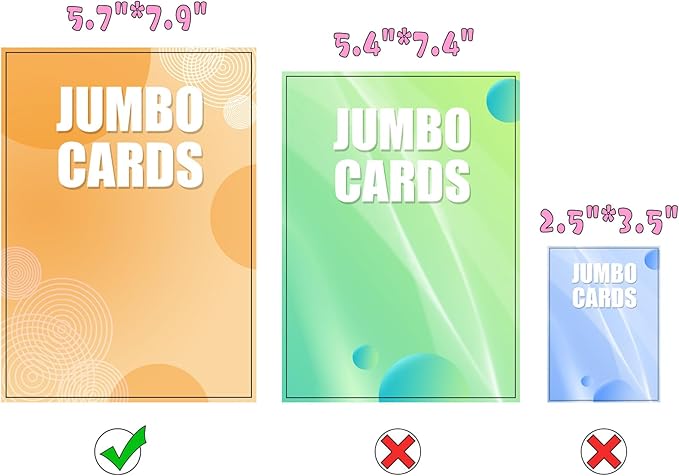 Jumbo Card Binder – WITHYU PU Leather Ringless Card Collection Binder with 60 Pockets, 5.7'' x 7.9''Card Holders Storage Album for Game Card (Pink)