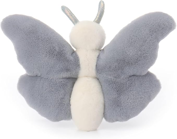 Apricot Lamb Gray Butterfly Stuffed Animals for Kids, Soft Cute Plush Toys for Baby Girl and Boy, 7.5 Inches