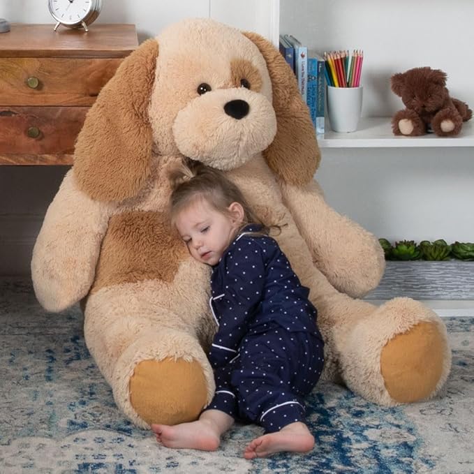 Vermont Teddy Bear Dog Stuffed Animal - 4 Foot Big Puppy Stuffed Animal from Giant Cuddle Collection - Adorable & Collectible Stuffed Dog Plush for Kids & Adults - Crafted in The USA