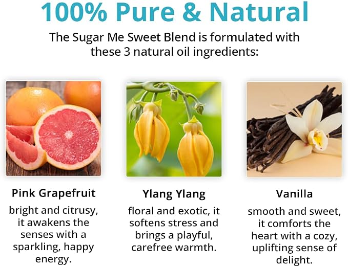 Wild Essentials Sugar Me Sweet 100% Pure Essential Oil Synergy Blend 2 Pack, 10ml, Therapeutic Grade, Use for Mood Boost, Motivation, Happiness, Optimism, Made and Bottled in The USA