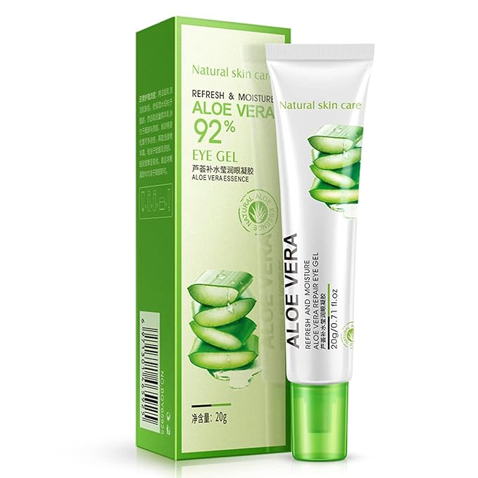 BIOAQUA Aloe Vera hydrating Eye Gel Cream Reduces Dark Circles Moisturizes No Eyes Bags Guaranteed 20g