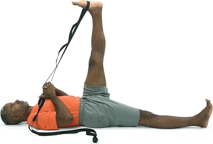 OPTP The Original Stretch Out Strap with Exercise Poster, USA Made Top Choice Stretch Out Straps for Physical Therapy, Yoga Stretching Strap or Knee Therapy (XL)
