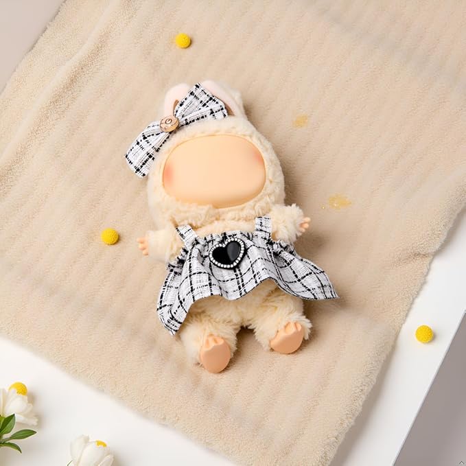 Doll Clothes Set for 6.7-inch/5.9-inch Dolls - Luxury Chic High-End Fashion Outfit with Suitable Accessories, Ladylike Elegance White (No Dolls)
