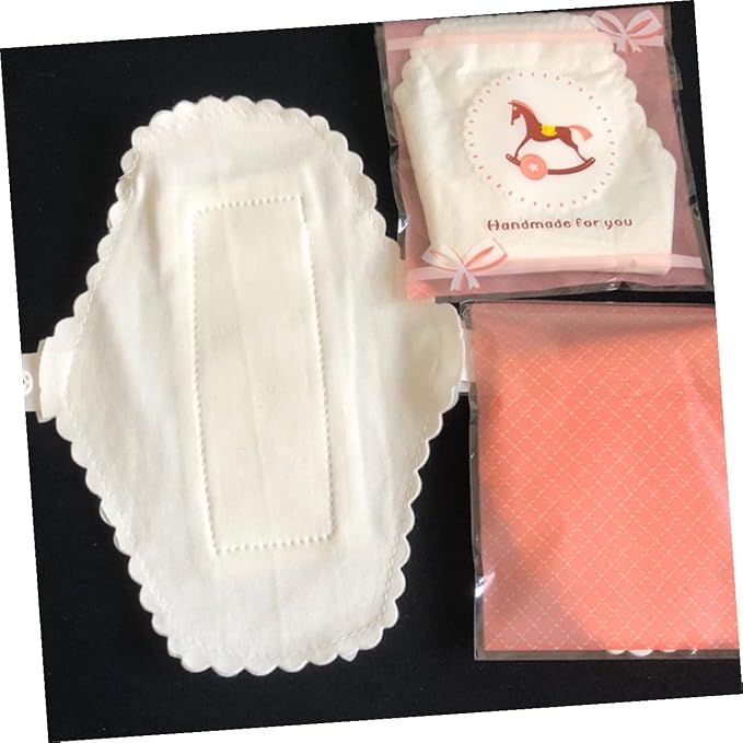 Mipcase 3pcs Cloth Sanitary Pads Washable Reusable Panty Liners with Button Fixing Soft Underpants Lining for Women Travel Daily Use