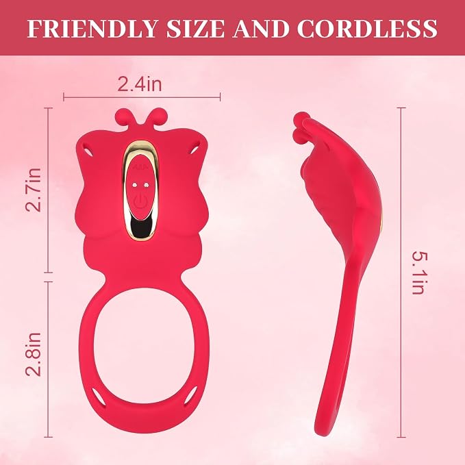 Couples Adult Sex Toys Wearable Vibrator - 3in1 Finger Anal Plug Sex Toys Vibrator for Clitoral Anal Nipple Stimulator with 9 Vibration Modes, Clitoris Vibrator Vibrating Cock Ring BDSM Women Sex Toys